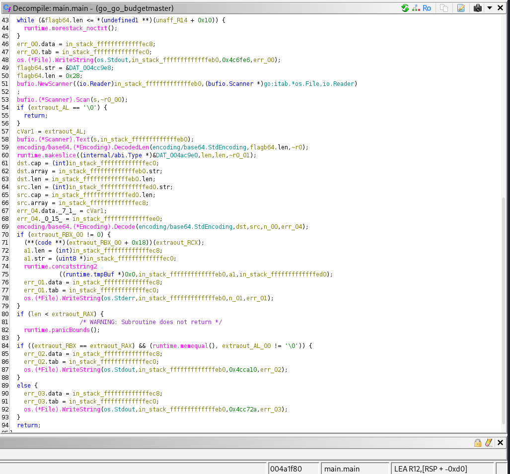 Ghidra analysis
